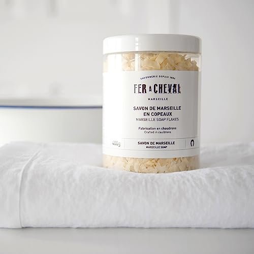 Fer a Cheval Marseille Soap Flakes, Vegetable Savon De Marseille Soap Flakes for Soap Making, Savon Soap from France, 400 g/14.11 oz, 2 Pack