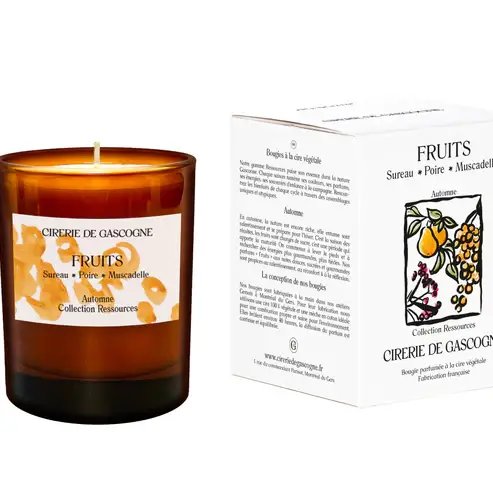 Scented Fruits Candle with Vegetable Wax | Eldelflower, Pear, Muscadelle