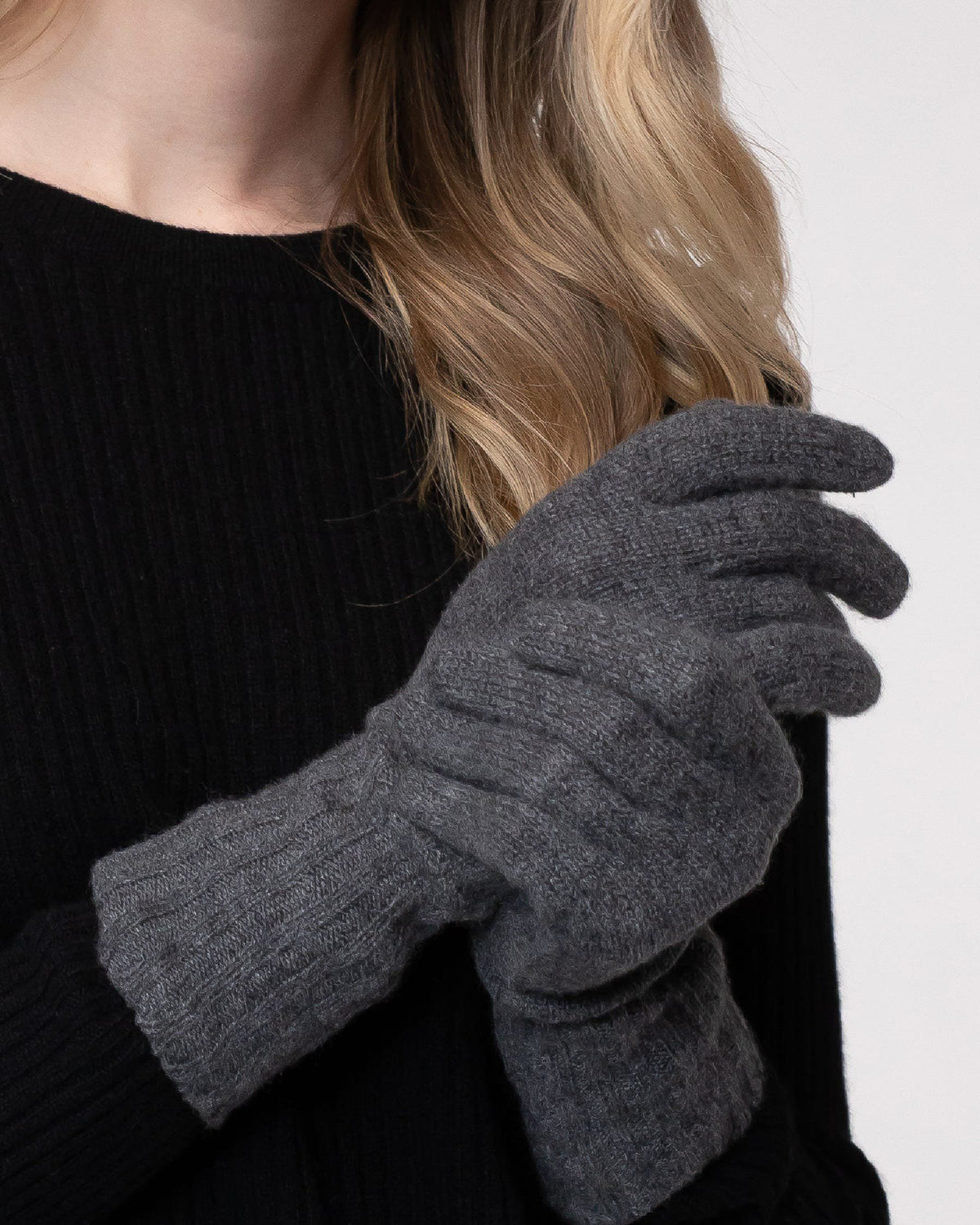 Alashan Cashmere, 100% Cashmere Essential Glove Charcoal