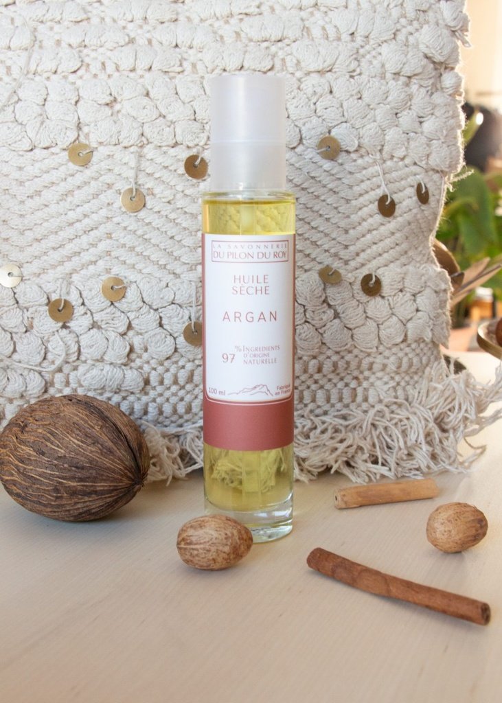 Pure Organic Argan Dry Oil for Hair, Body & Face (Non-Greasy)