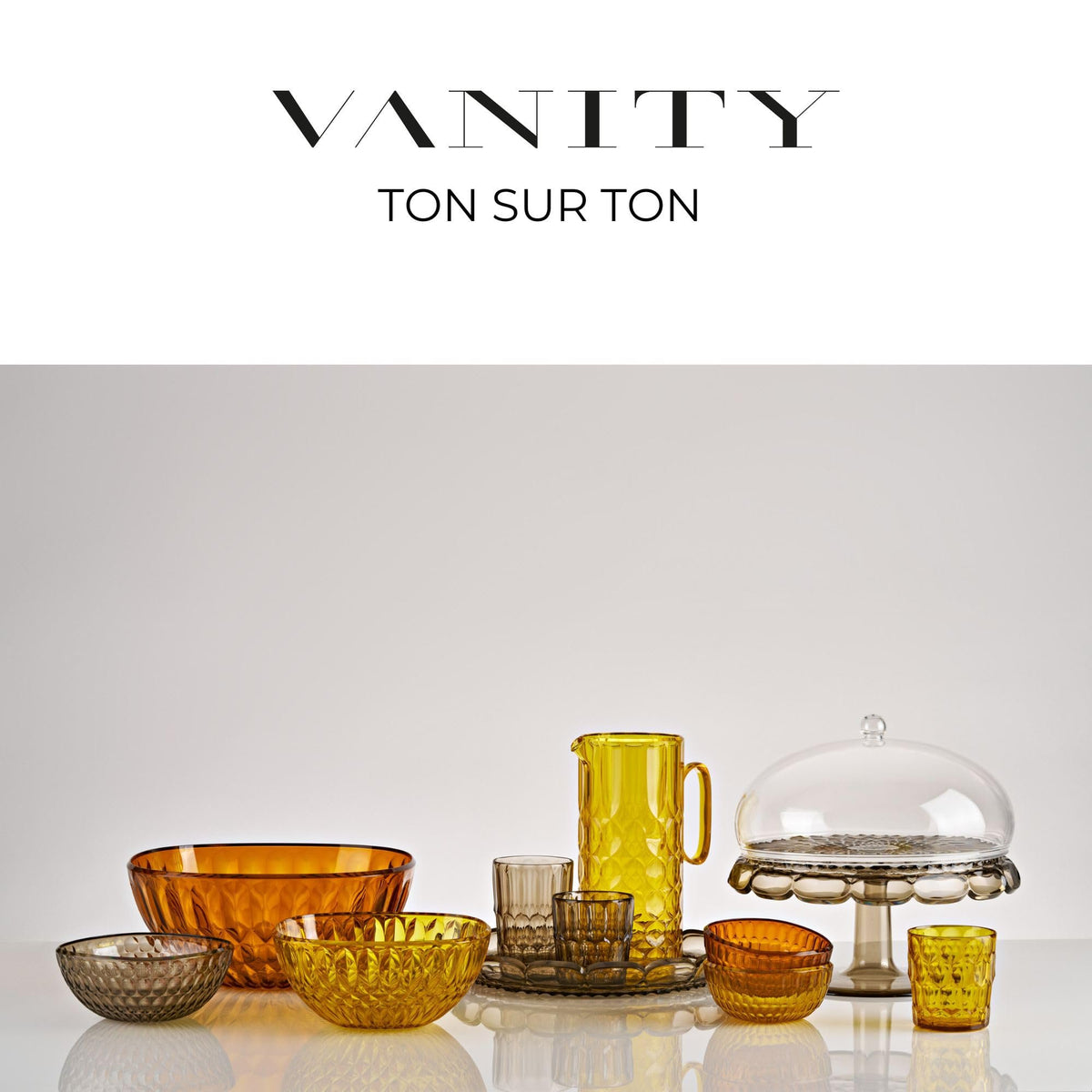 Guzzini - Vanity, 16 cm container, smoke, in Bio-based SAN and Bio-based SMMA - Earth