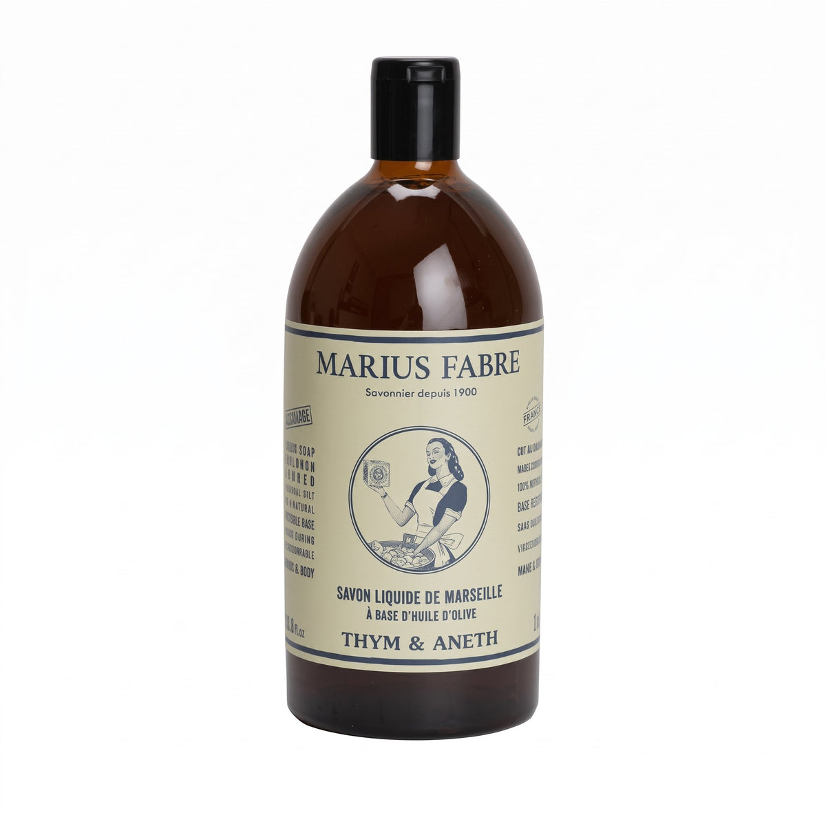 Marius Fabre Marseille Liquid Soap 1L Thyme Dill Refill