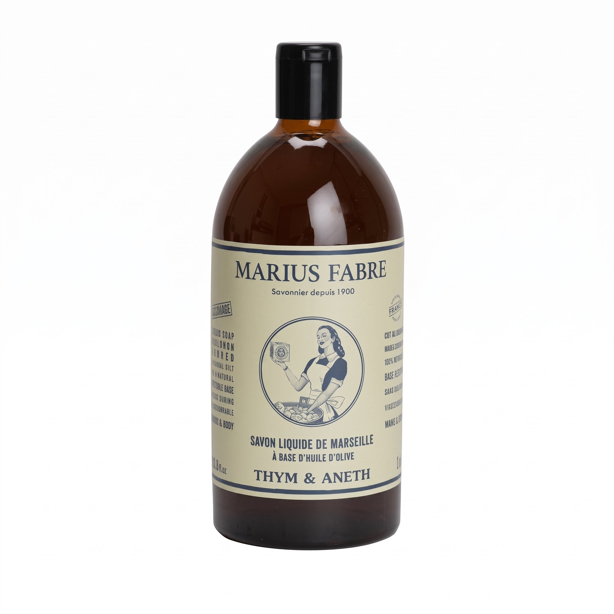 Marius Fabre Marseille Liquid Soap 1L Thyme Dill Refill