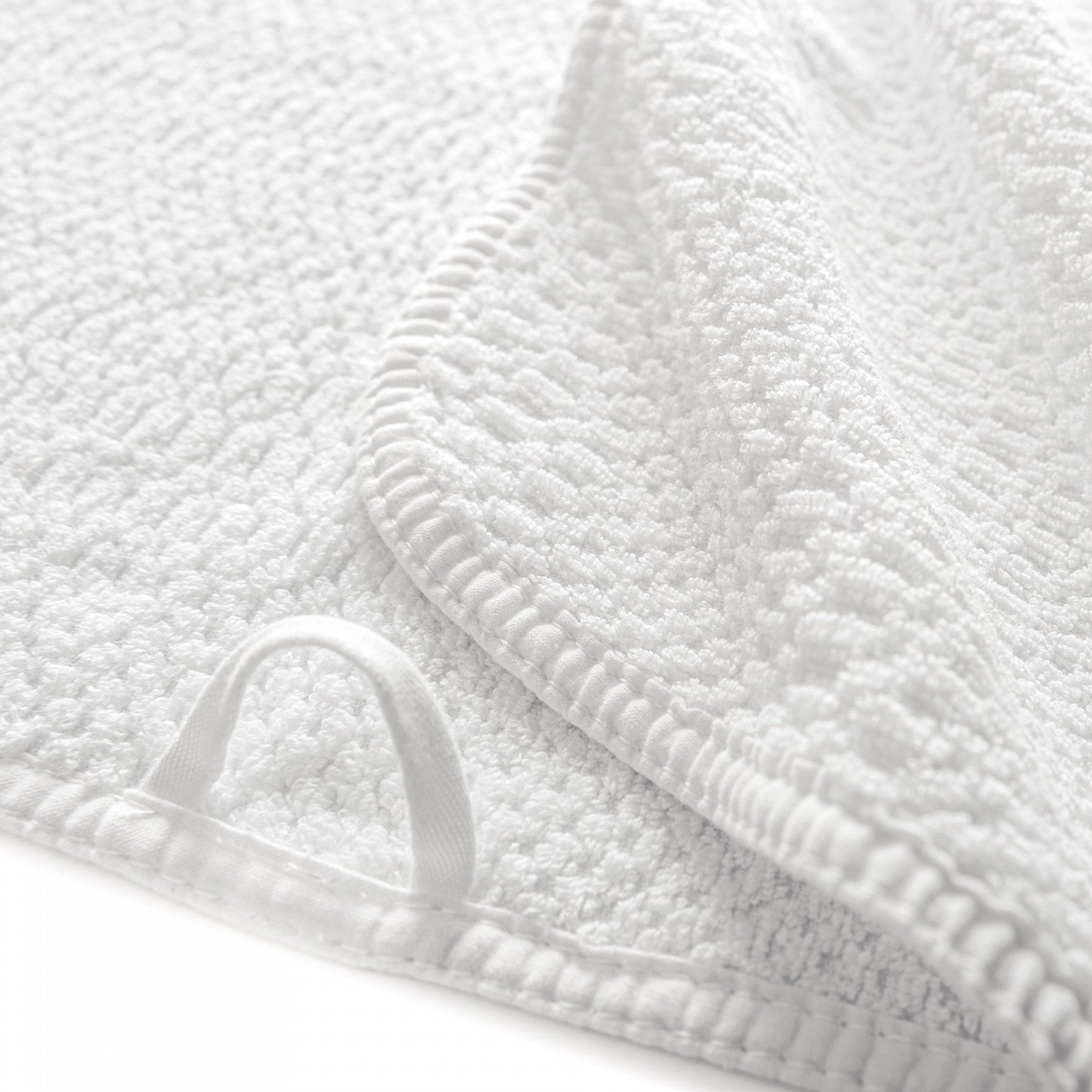 Graccioza Bee Waffle Towel Combed Cotton Collection | White