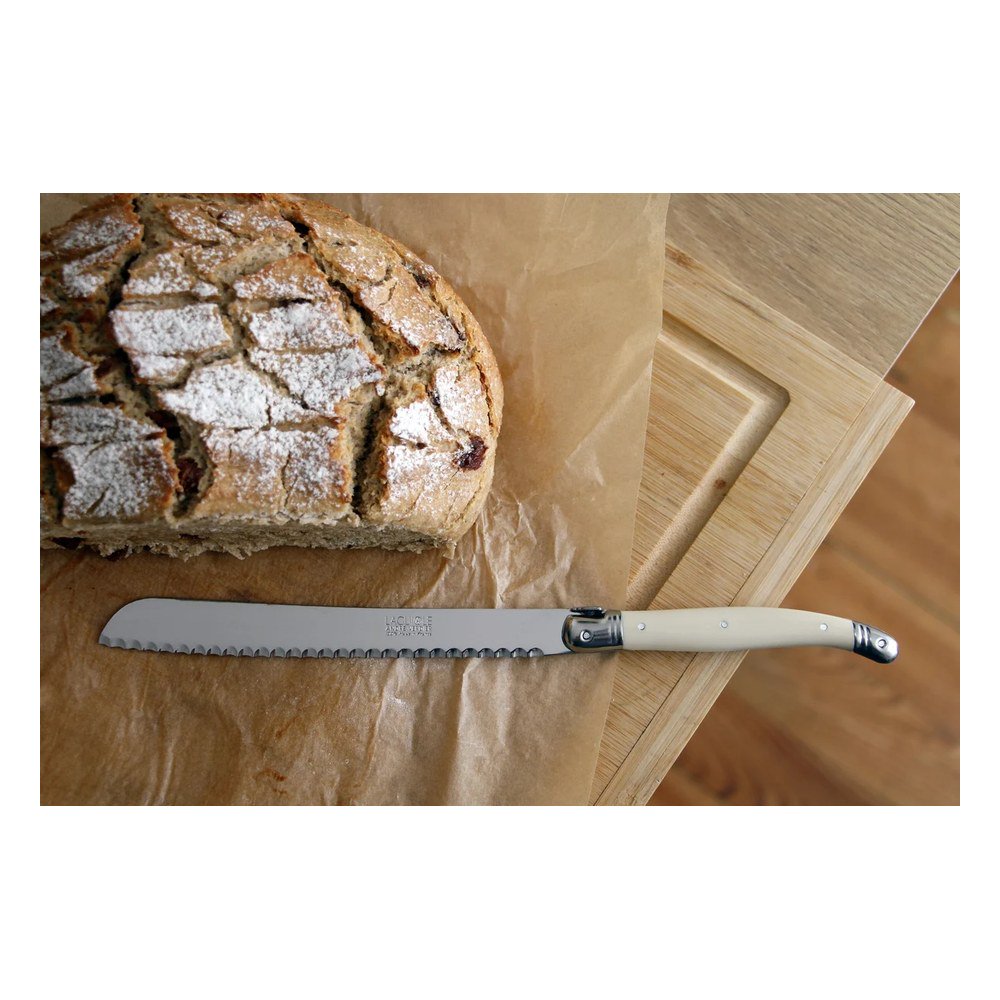 André Verdier Laguiole Debutant Bread Knife | Ivory Handle | 11.4"