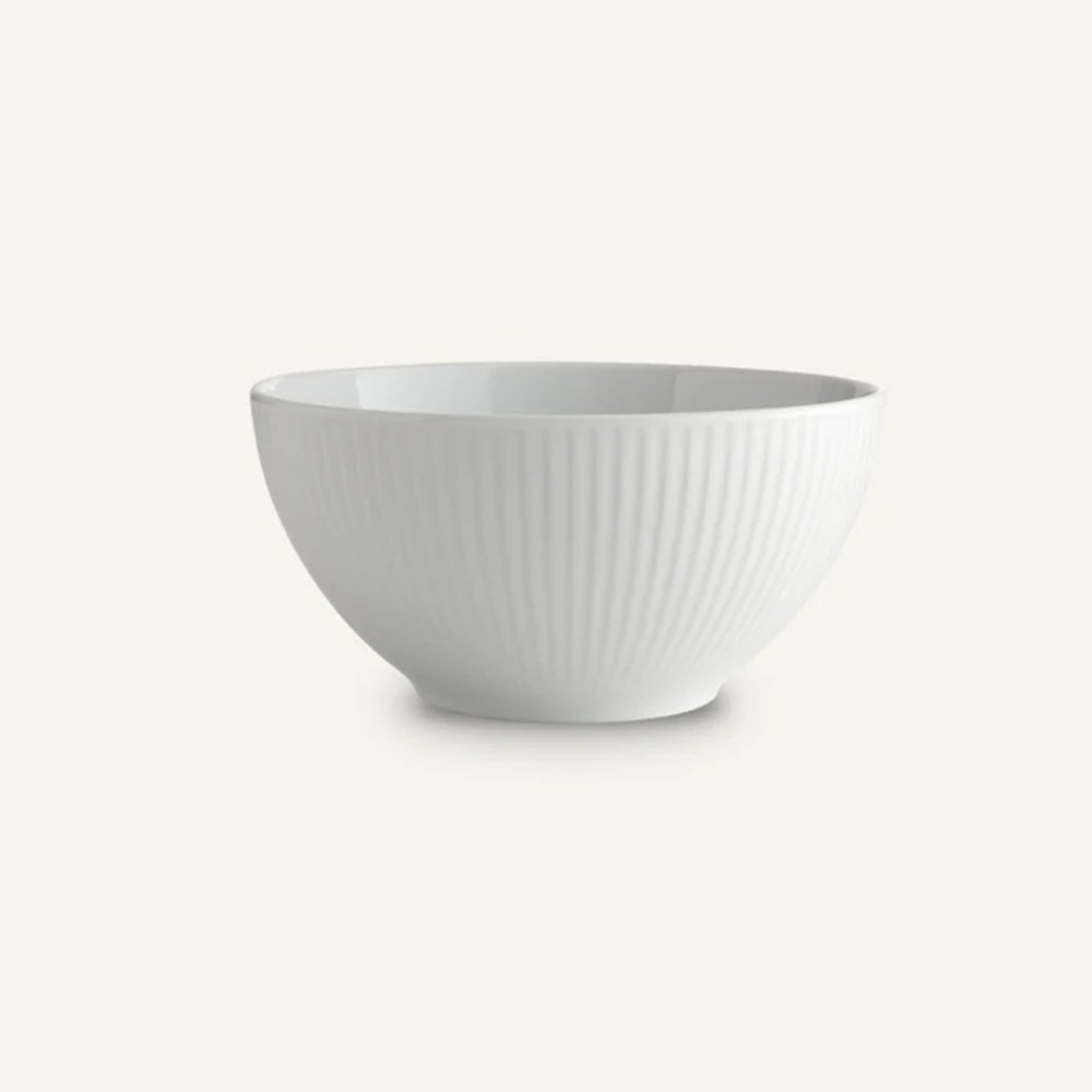 Pillivuyt Plisse Serving Bowl 7.75" (1.75 qt) White Porcelain