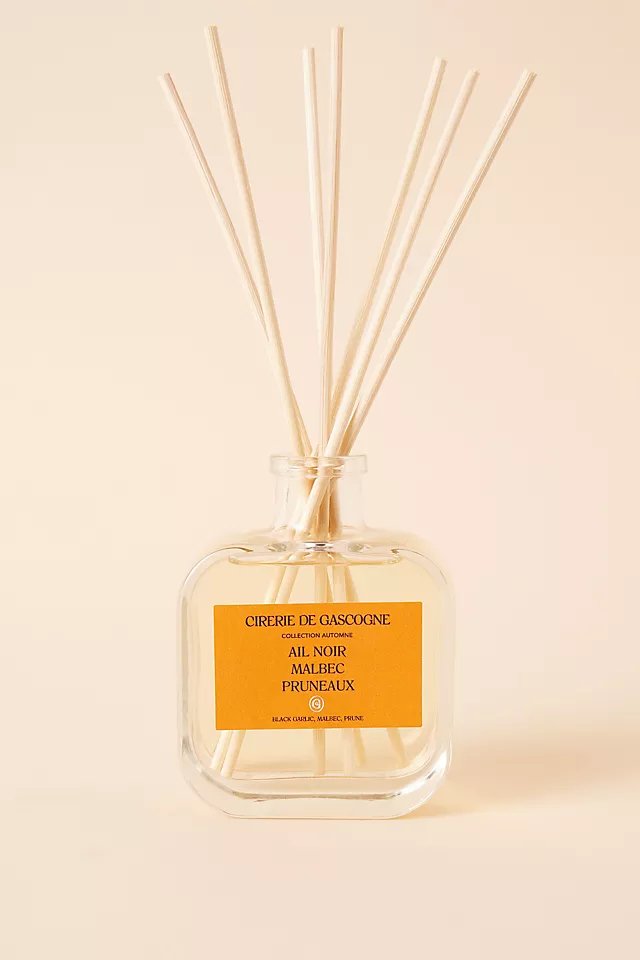 Cirerie de Gascogne Reed Diffuser - Black Garlic, Malbec, Prune Scents - Long Lasting Fragrance 200ml