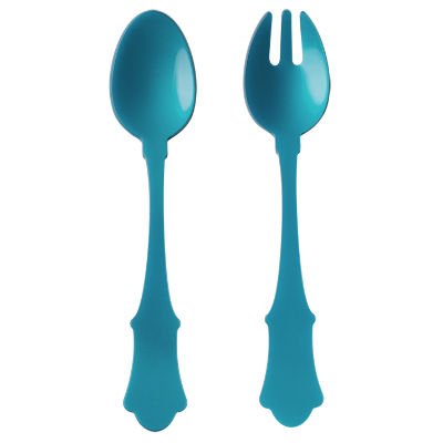 Old Fashion Honorine Salad Server Set | Turquoise