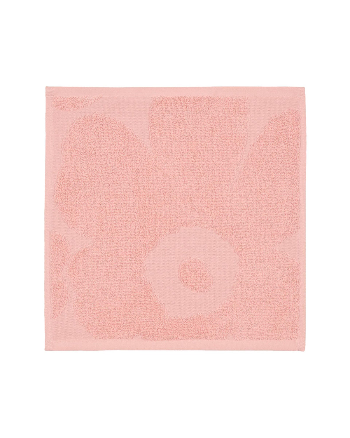MARIMEKKO Unikko Terry Cotton Washcloth (Pink) – Floral Patterned Washcloths – 12 in x 12 in