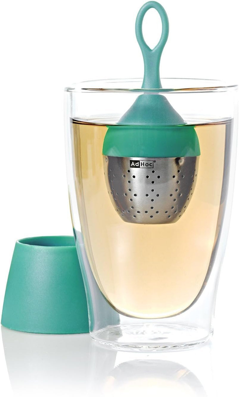 Ad Hoc Floatea Floating Tea Infuser with Stand, Turquoise