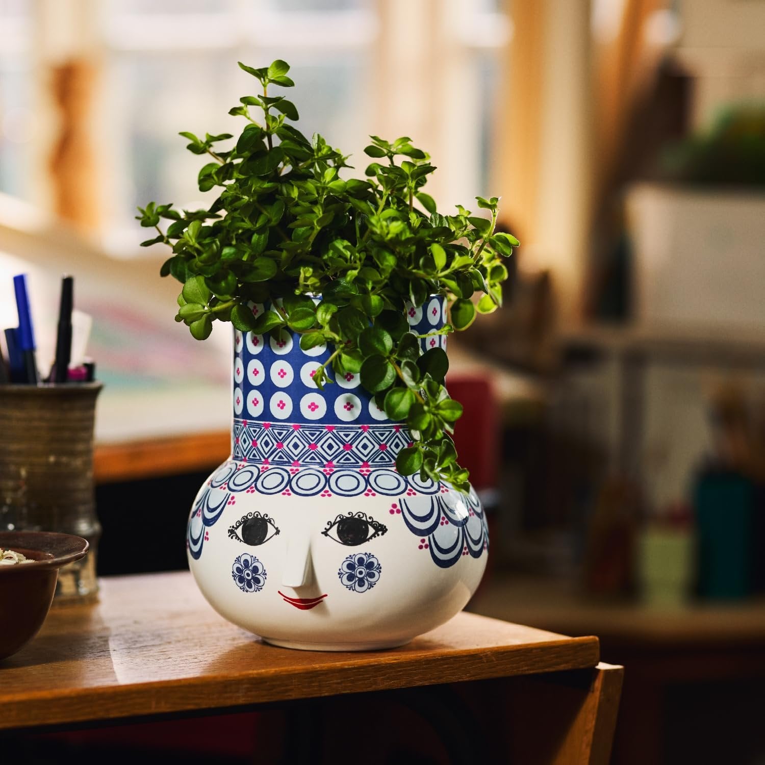 Bjørn Wiinblad Olga Porcelain Vase | Blue