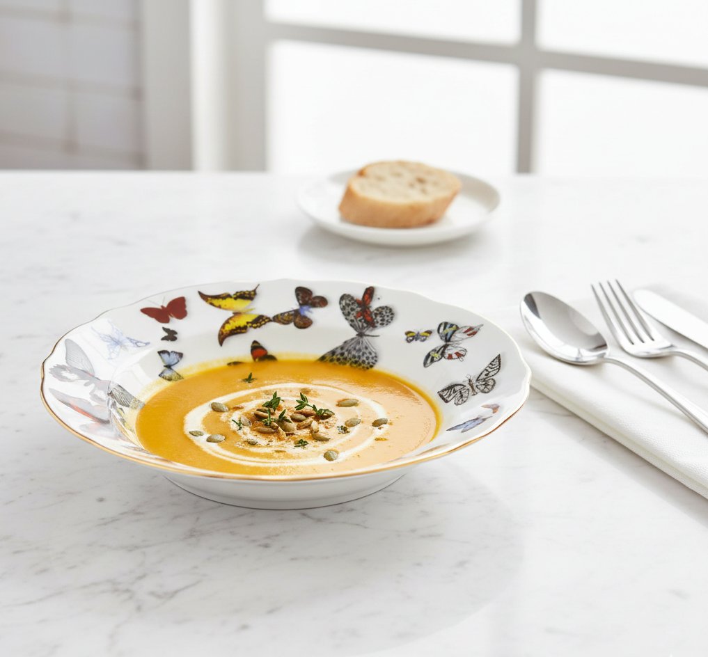 Luxury Porcelain Soup Plate – Butterfly Parade by Christian Lacroix