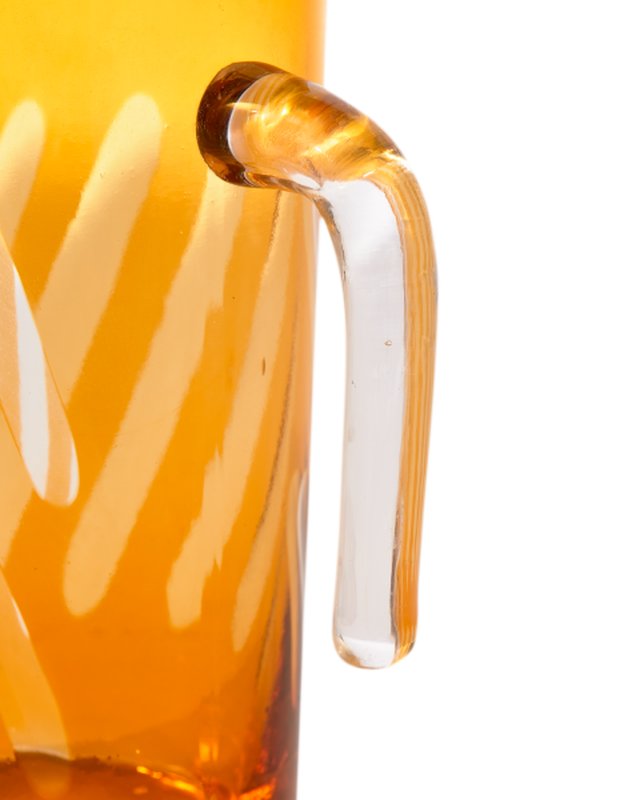 PolsPotten Tubular Glass Pitcher for Cold Beverages | Orange