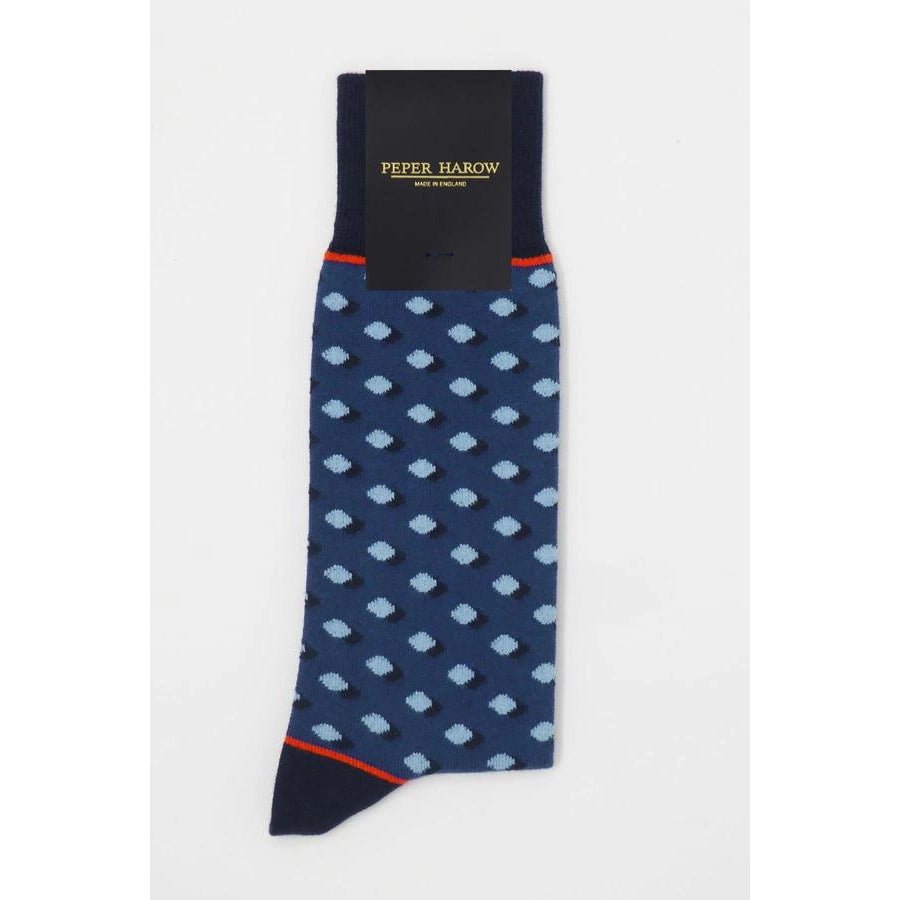 Peper Harow "Disruption" Luxury Men's Socks One Size | Navy