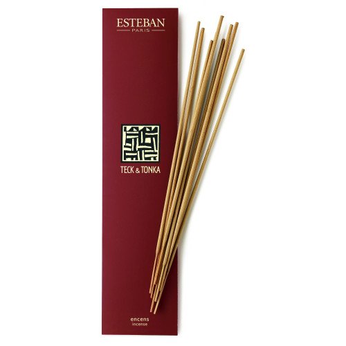 Esteban Bamboo Teck & Tonka Sticks | 20 Incense Sticks Natural Traditionally Made Vegetal Binder Colorant Free | TECK & TONKA