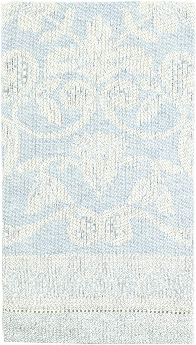 Tessitura Pardi Damasco Sky Blue Linen Blend Italian Towel