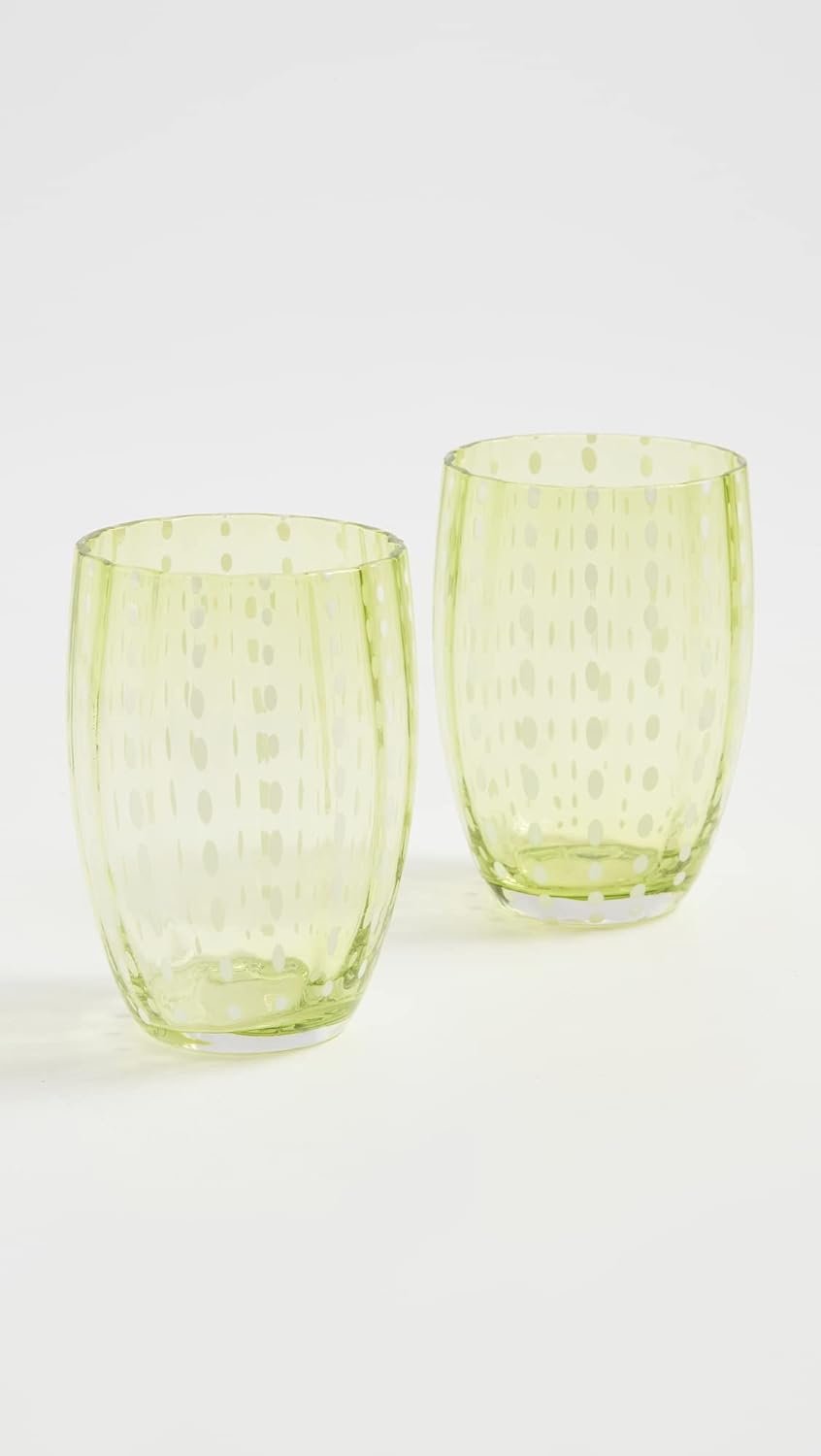 Zafferano Perle Glass Tumblers (10.8oz) | Set of 2
