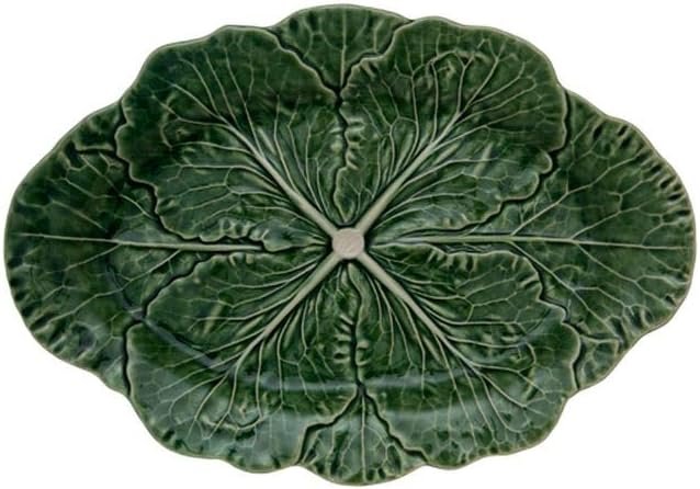 Bordallo Pinheiro Cabbage Green Oval Platter, Large