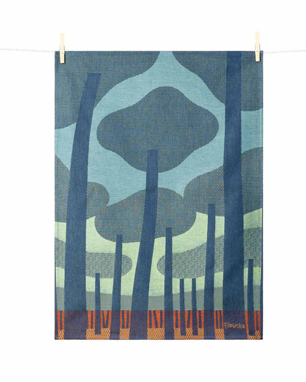 Moutet Tissage French Kitchen Tea Towel Jacquard Cotton Chardon