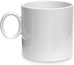 Rosenthal Thomas Loft White Mug – Modern Coffee Cup Made of Porcelain – Unique Design with Concentric Lines – 10 oz