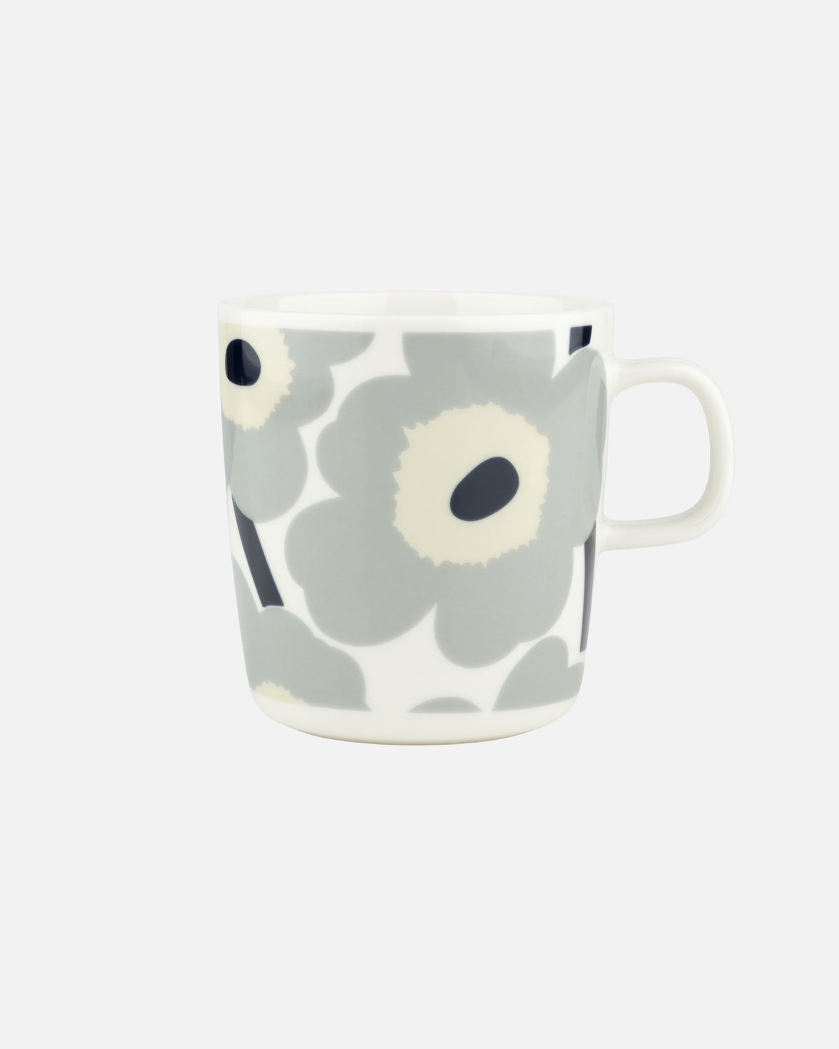 Marimekko Mugs Unikko Pattern Tableware Stoneware Large White/Beige (13.5floz)