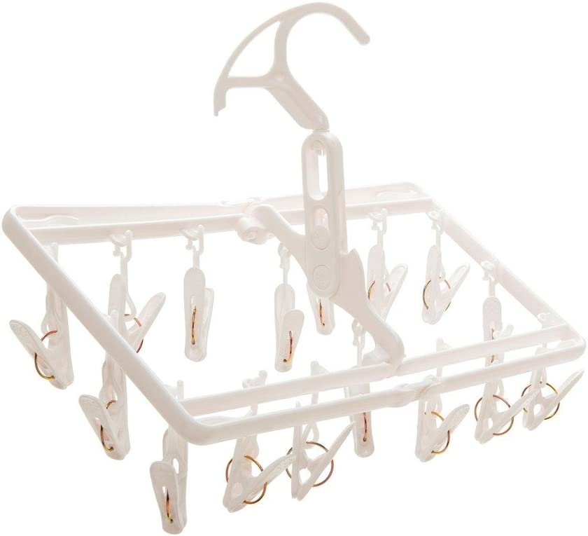 Portable Hanging Dryer, Laundry Hanger, Clip and Dry -16 pieces