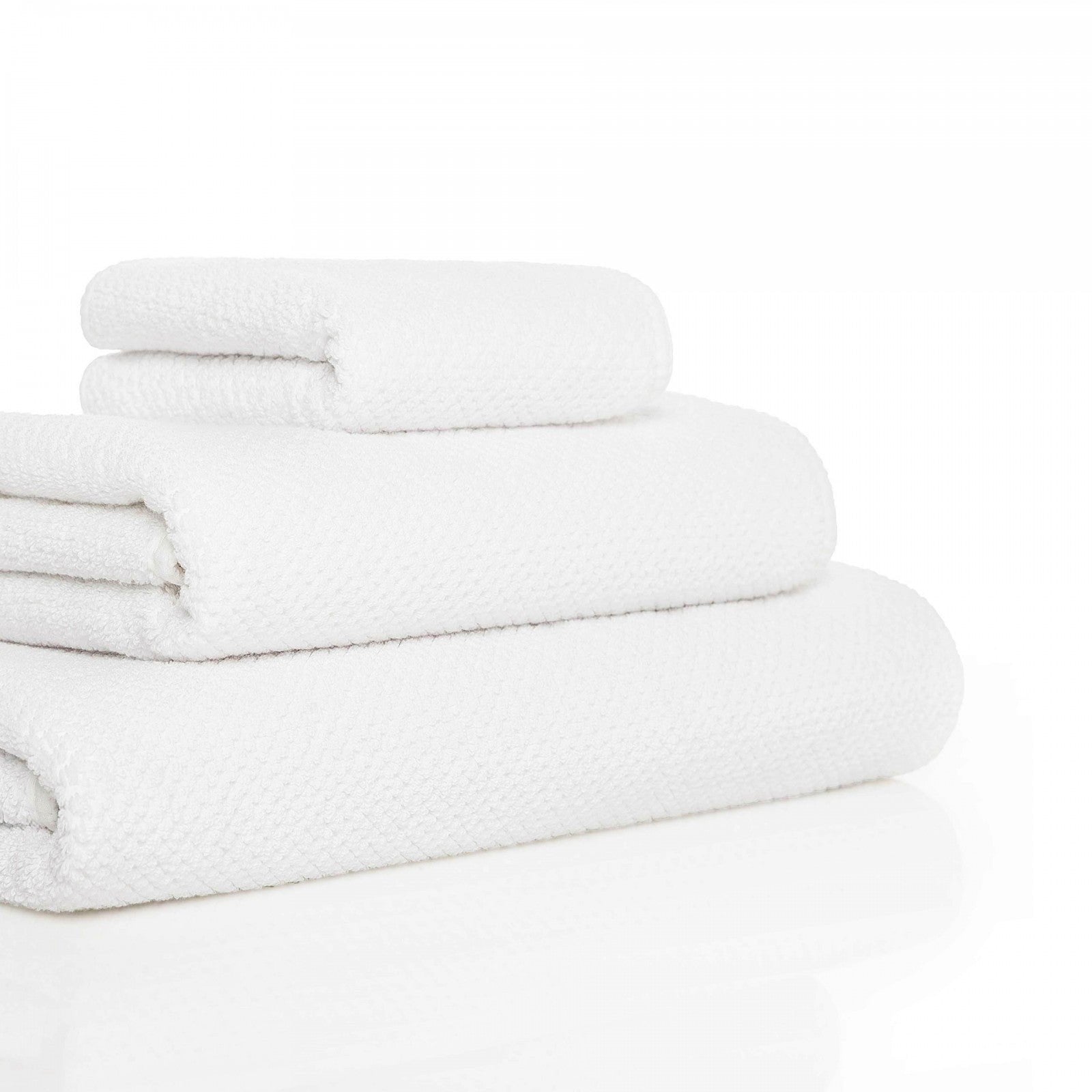 Graccioza Bee Waffle Towel Combed Cotton Collection | White