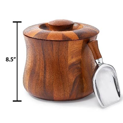 Nambé Nara Ice Bucket size reference, 8.5 inches