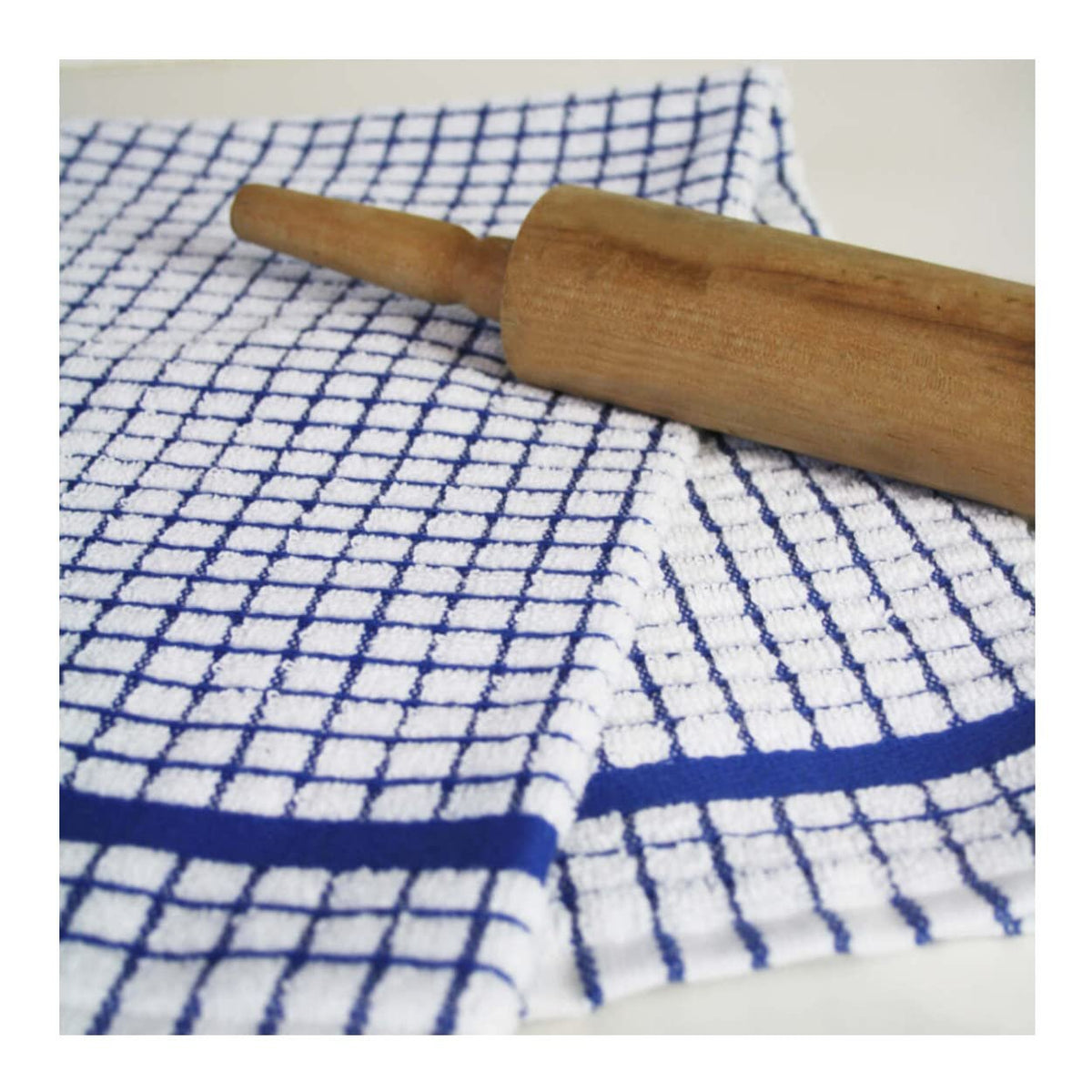 Samuel Lamont Poli-Dri Cotton Kitchen Tea Towel | Set of 6 | Blue