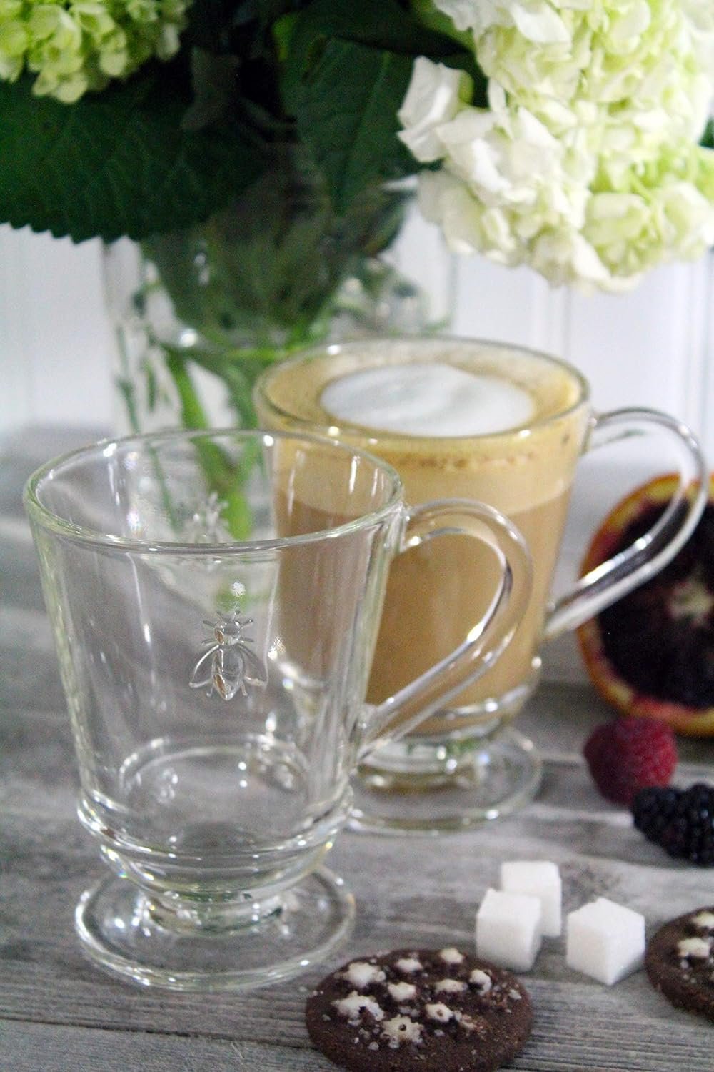 Bee Collection Glass Coffee Mugs by La Rochère