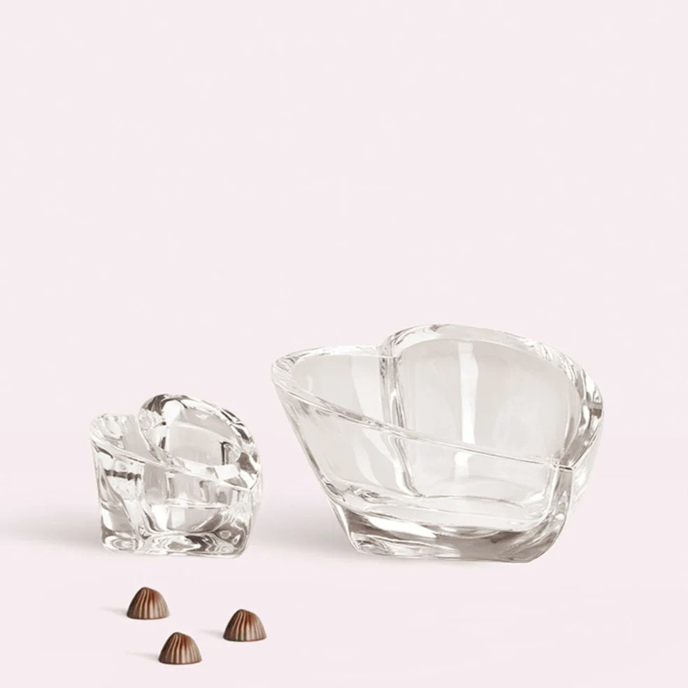 Orrefors Valentino Crystal Votive | Heart Shaped | Tealight Holder