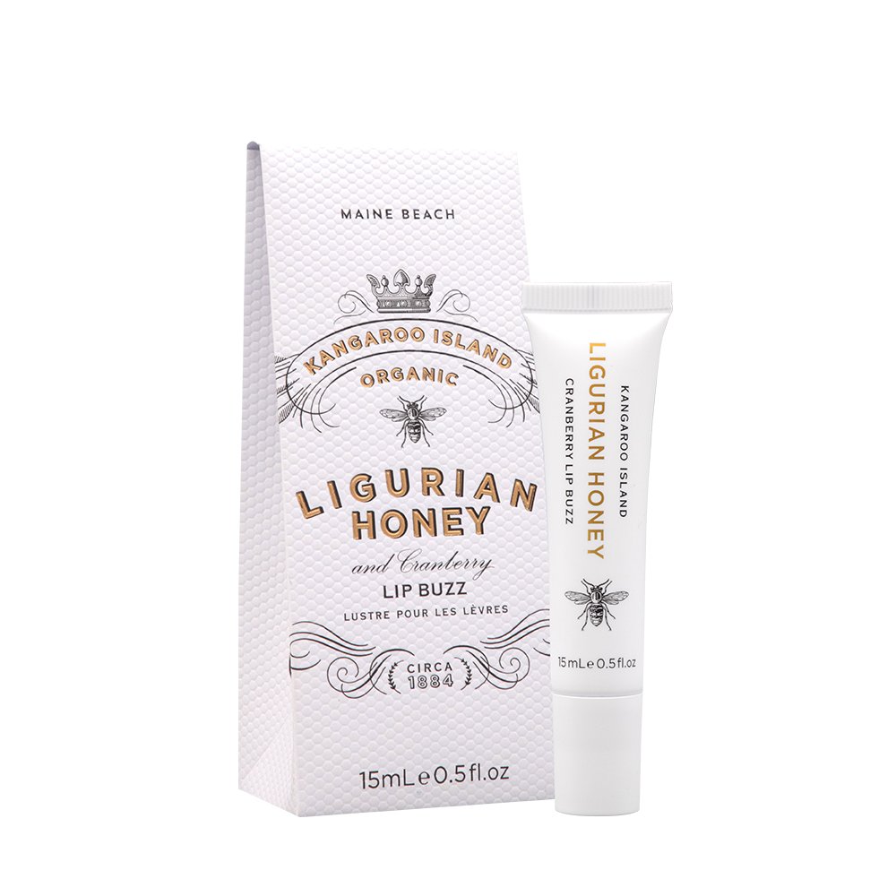 MAINE BEACH - K.I. Organic Ligurian Honey - Lip Buzz 0.5 fl. oz