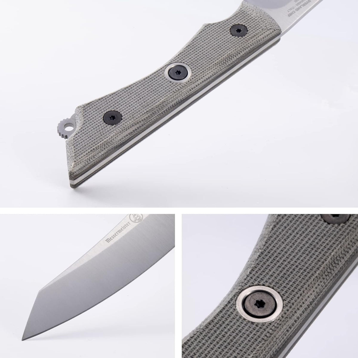 Messermeister Overland Chef 4.5 Inch Utility Knife | Nitro Cobalt Steel, Canvas Micarta Handle & Hidden Bottle Opener