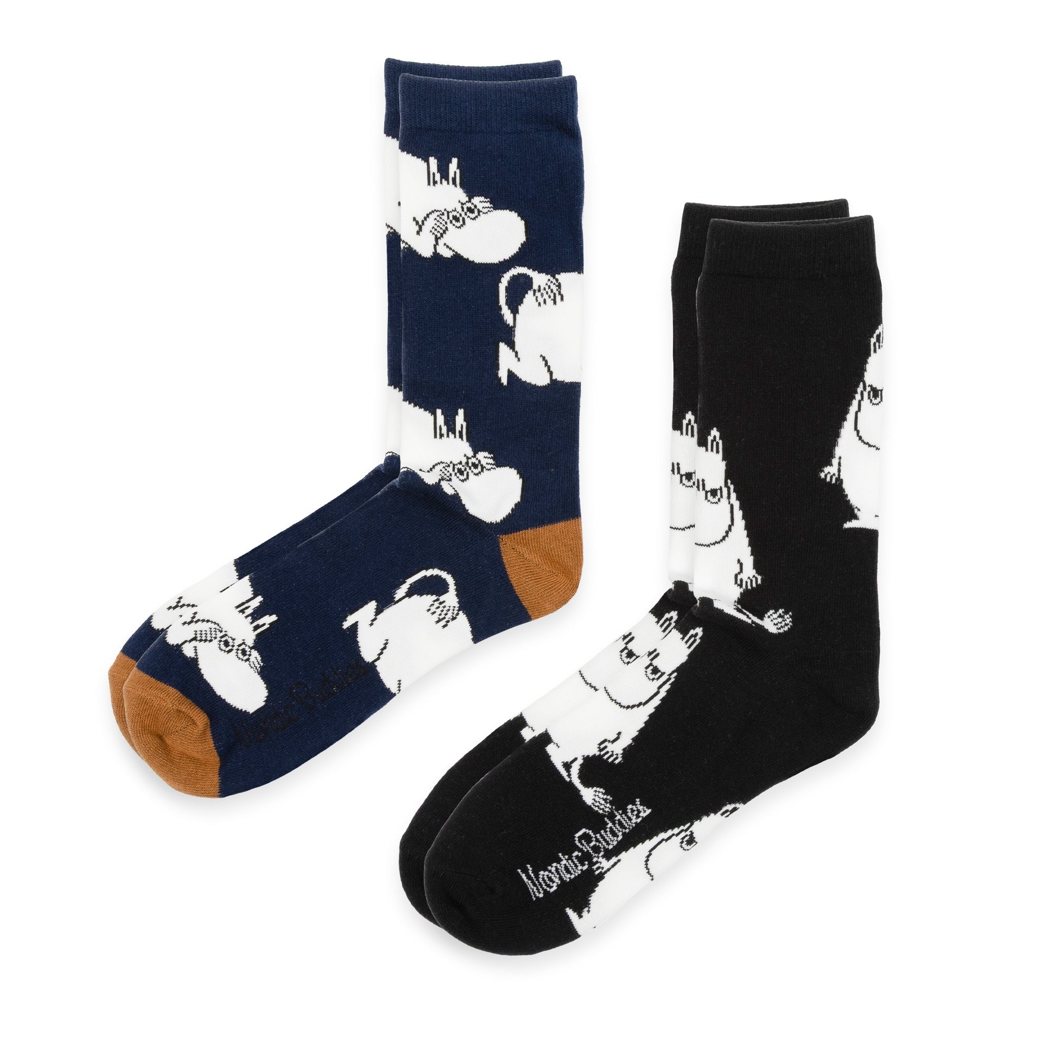 Moomintroll Temper Unisex Men’s Crew Socks – 2 Pair Gift Set