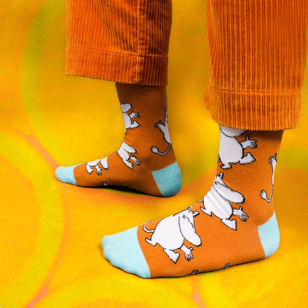 Moomintroll Brown Crew Socks – Unisex Fit (EU 36–42)