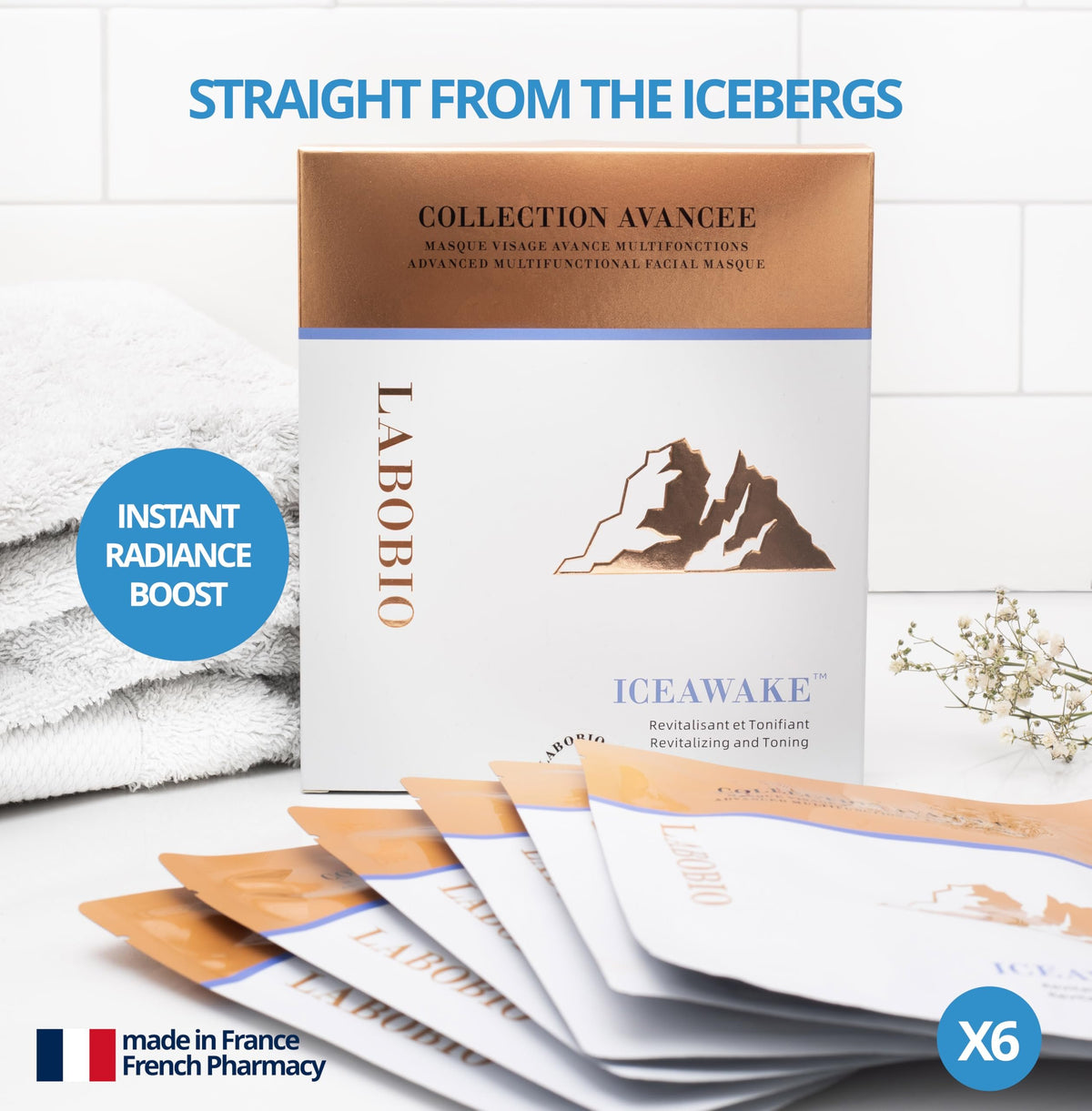 Labobio Iceawake Face Mask All Skin Types 6 x 20 ml