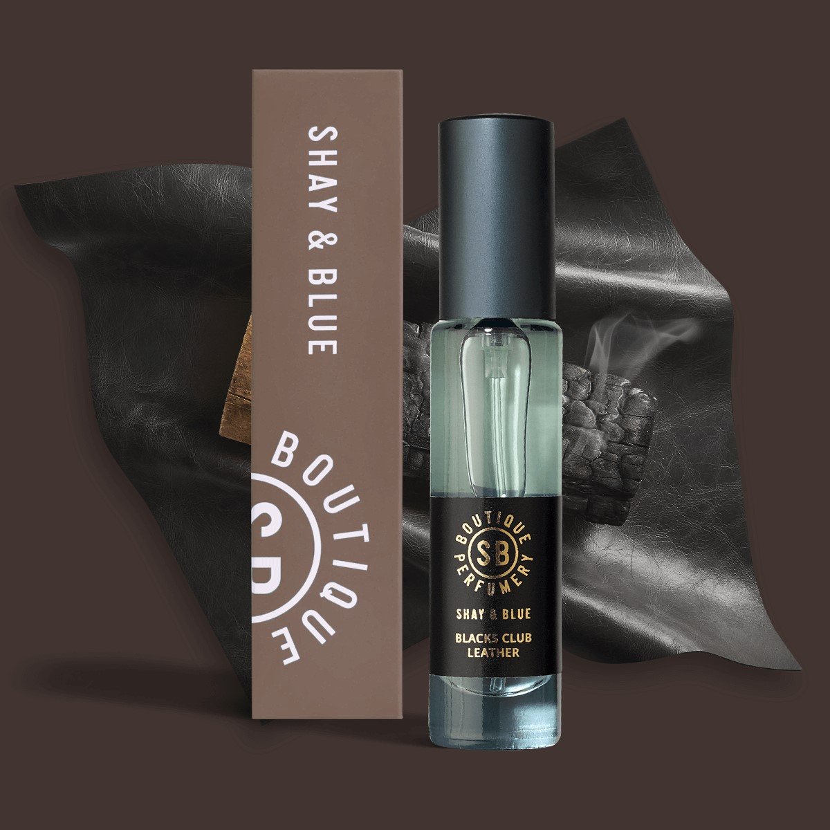 Shay & Blue, Blacks Club Leather Fragrance Noir | Eau de Parfum 10-ml Gender-Neutral Clean Beauty Scent