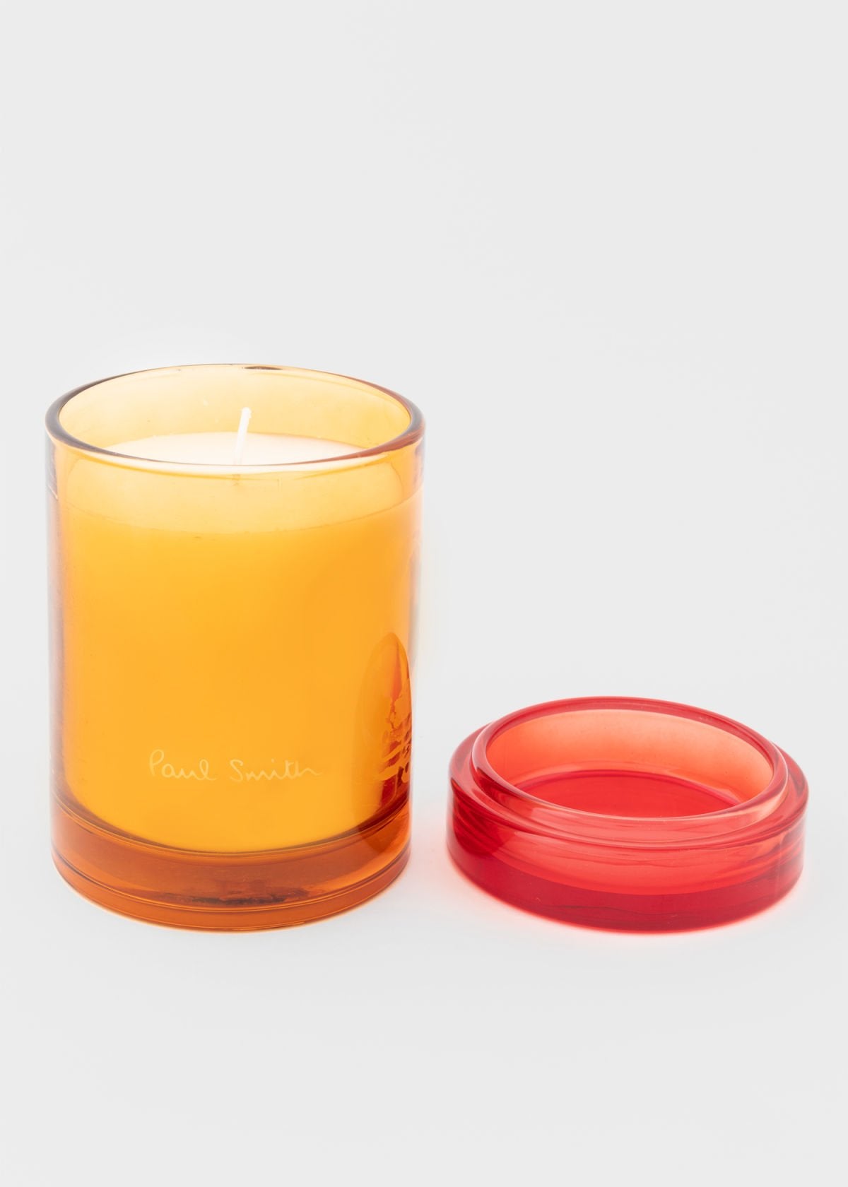 Paul Smith Scented Candle | Bookworm | Color Glass Vessel | Grapefruit, Amber, Pimento, Cedarwood (240g)
