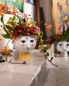 Bjørn Wiinblad Eva Flower Pot Porcelain Vase | Pink