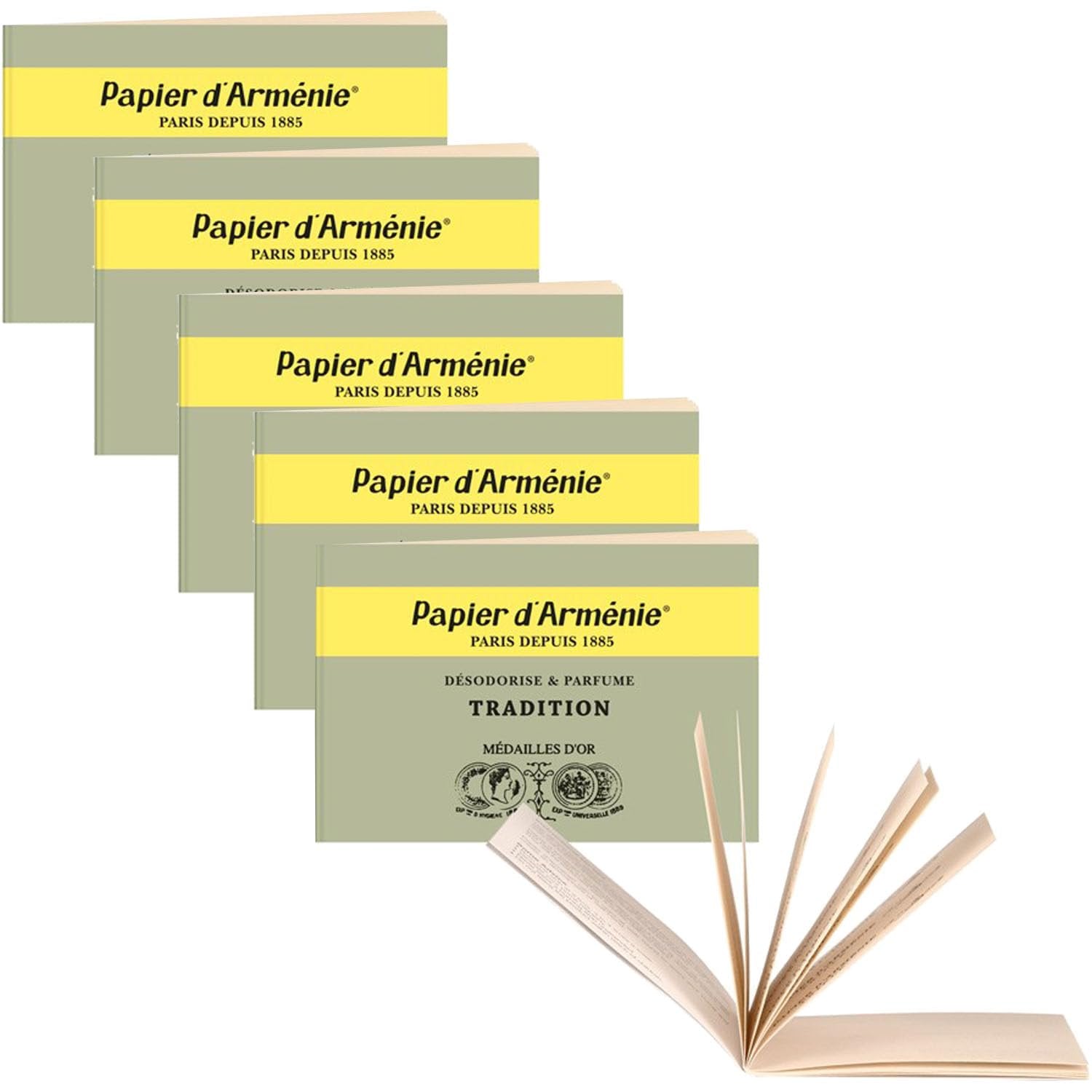 Papier d’Arménie, Armenie Burning Papers – Set of 5 (12 Sheets each) French Incense Booklet