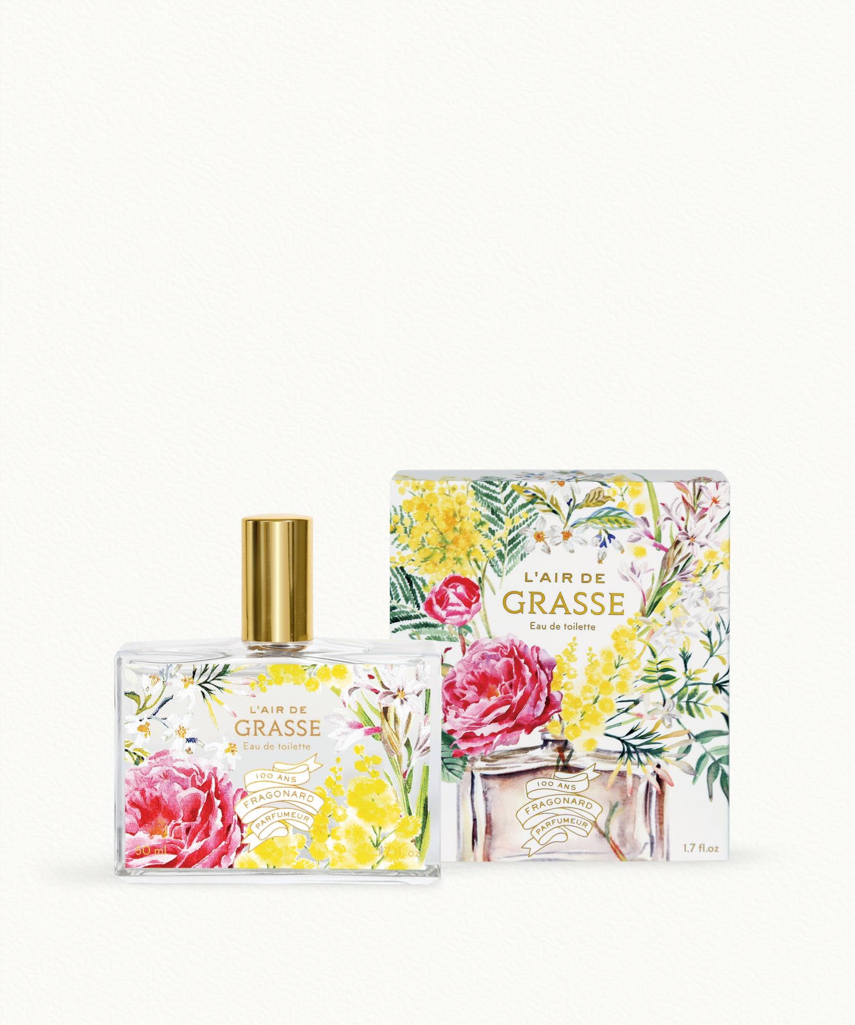 Fragonard L'Air de Grasse Eau de Toilette 50ml bottle on white backgroun