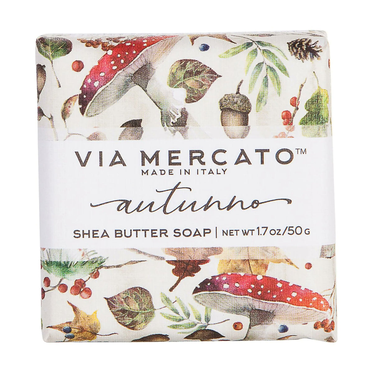Via Mercato Autumn Soap Gift Set of 4 | Pumpkin, Cider, Caramel & Leaves