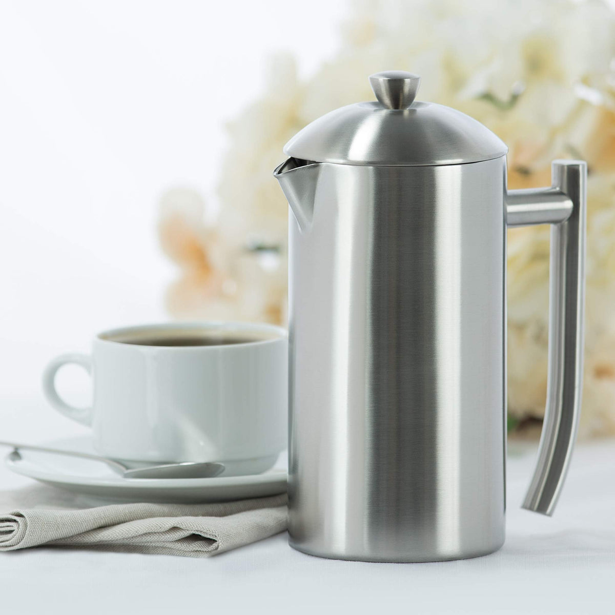 Frieling Brushed Stainless Steel French Press Double Wall Insulated Coffee Maker