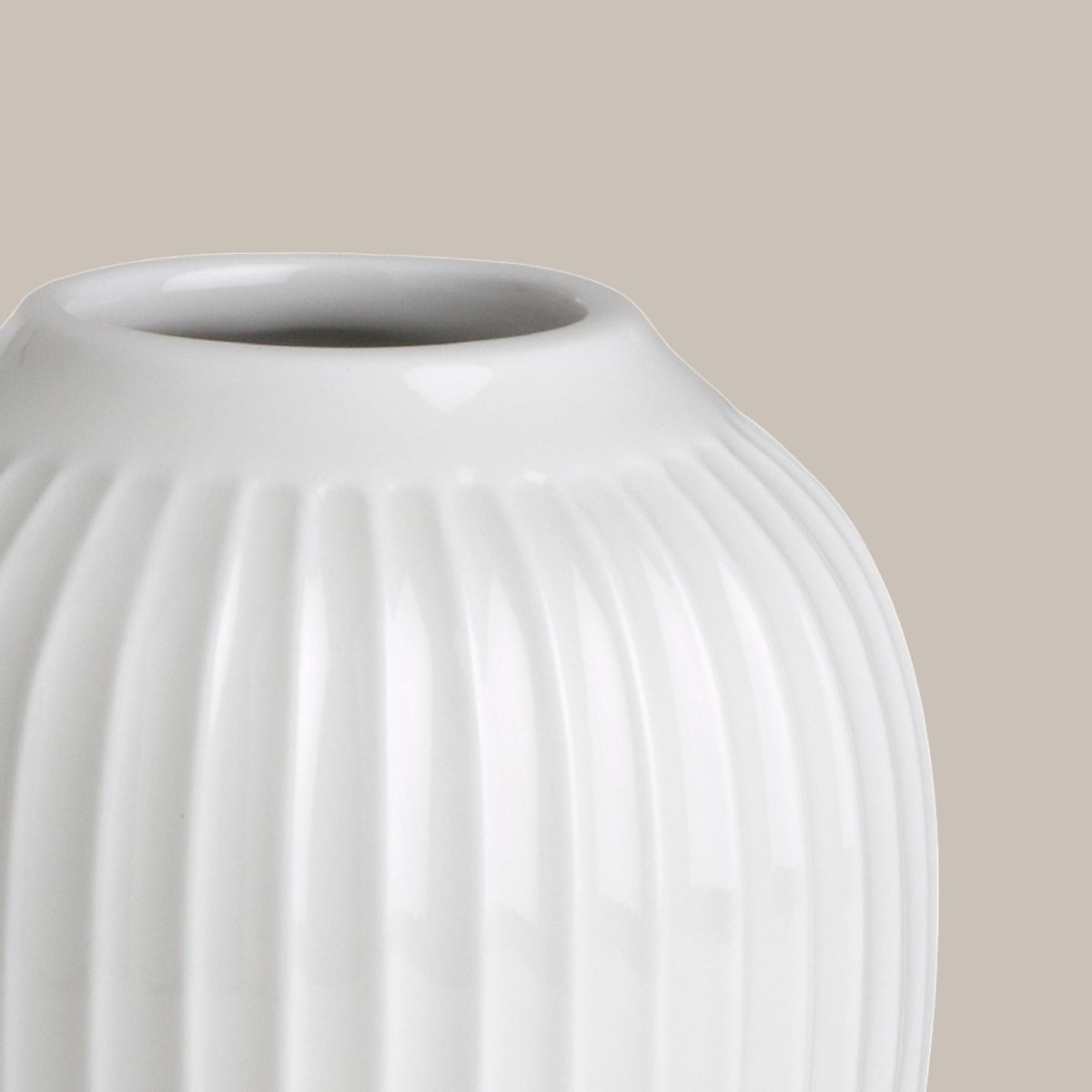 Kähler Hammershøi Vase | White Porcelain | 4.1" H x 3.3" D