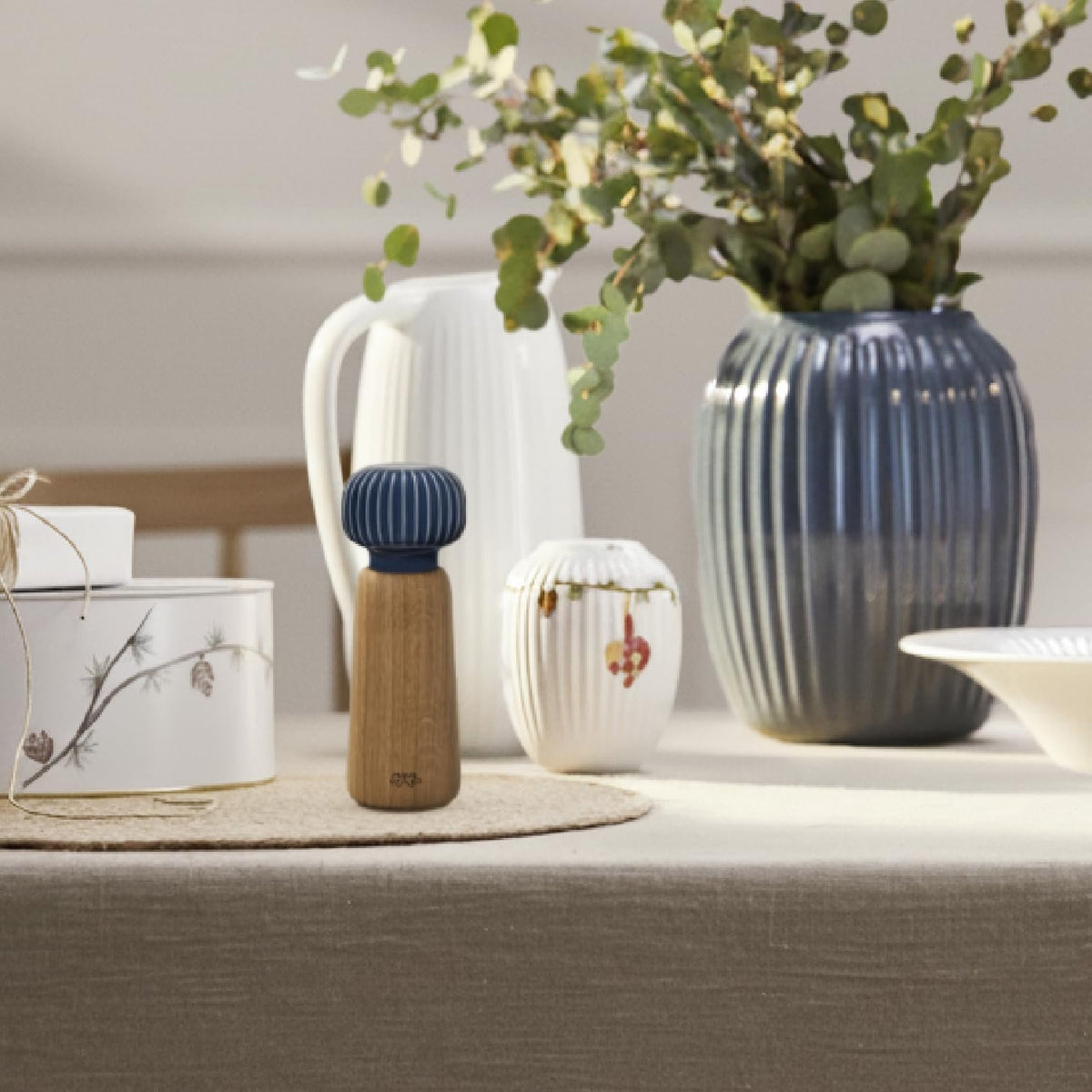 Kahler Hammershoi Salt and Pepper Grinder,  Denmark Designed by Hans-Christian Bauer