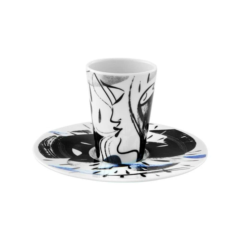 Vista Alegre Escape Goat 4 Piece Espresso Cup & Saucer Set | Set of 4