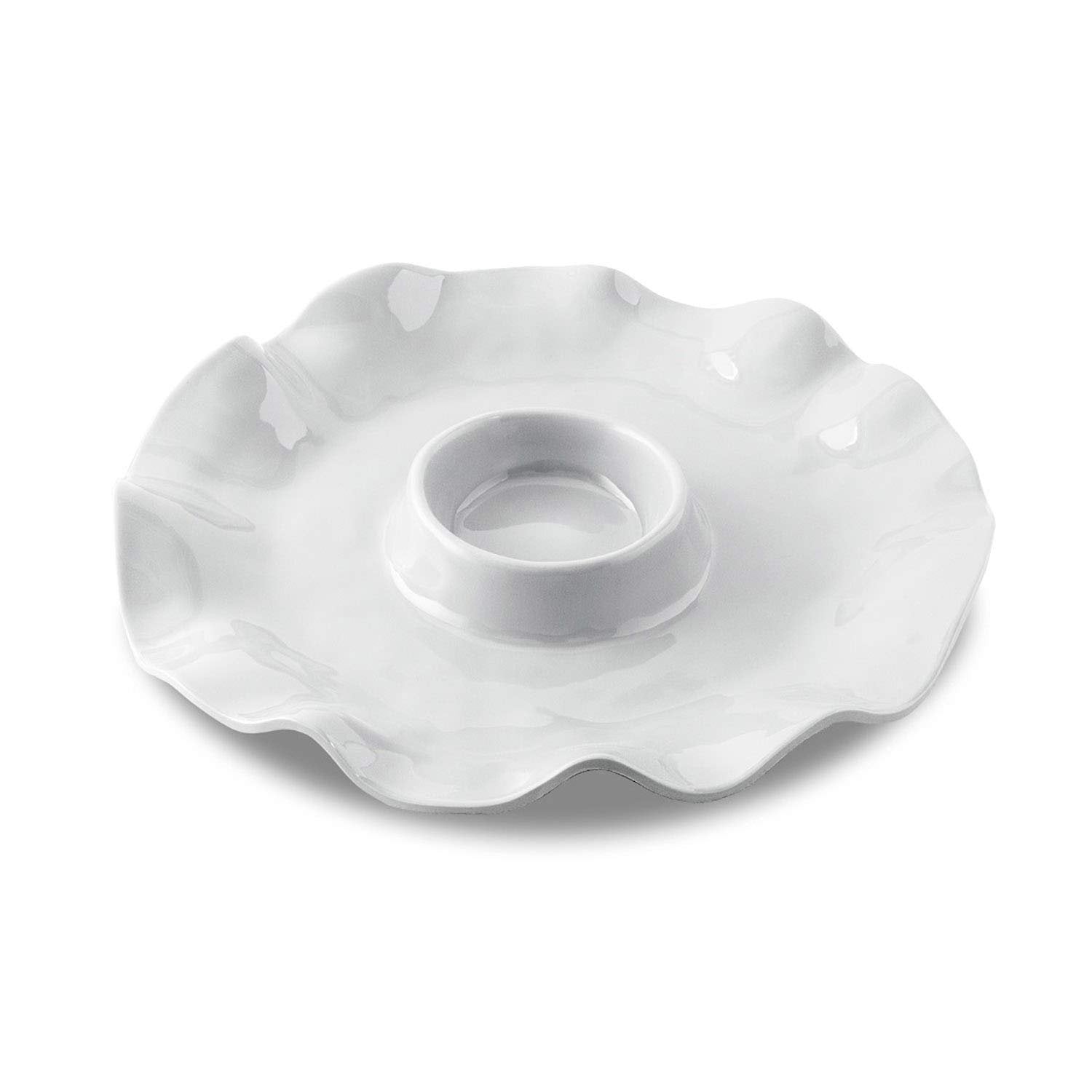 Beatriz Ball Havana Chip and Dip Serving Tray White Melamine