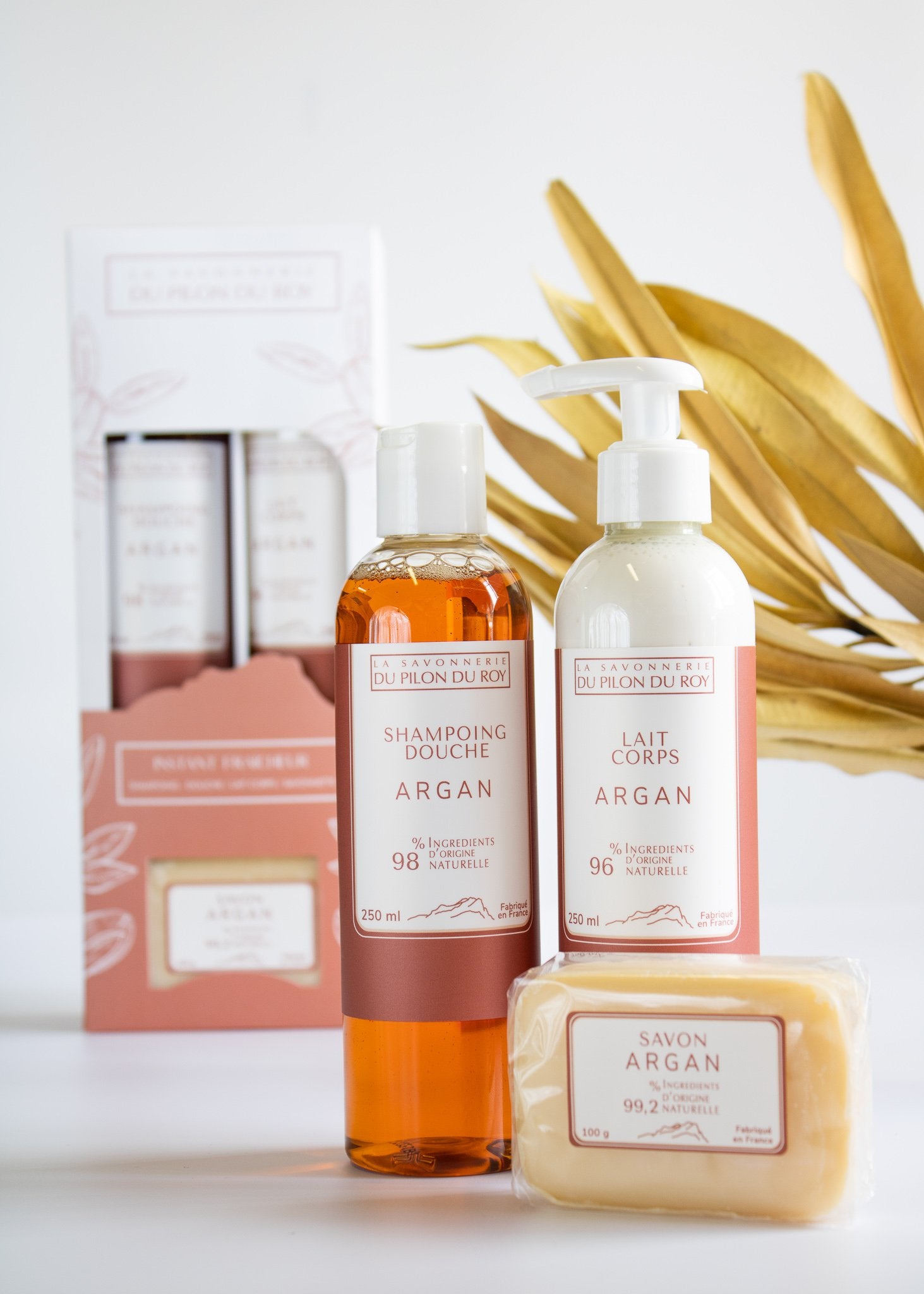 Argan Oil Body Care Gift Set | Shower Gel, Body Milk and Bar Soap | Organic Argan Oil