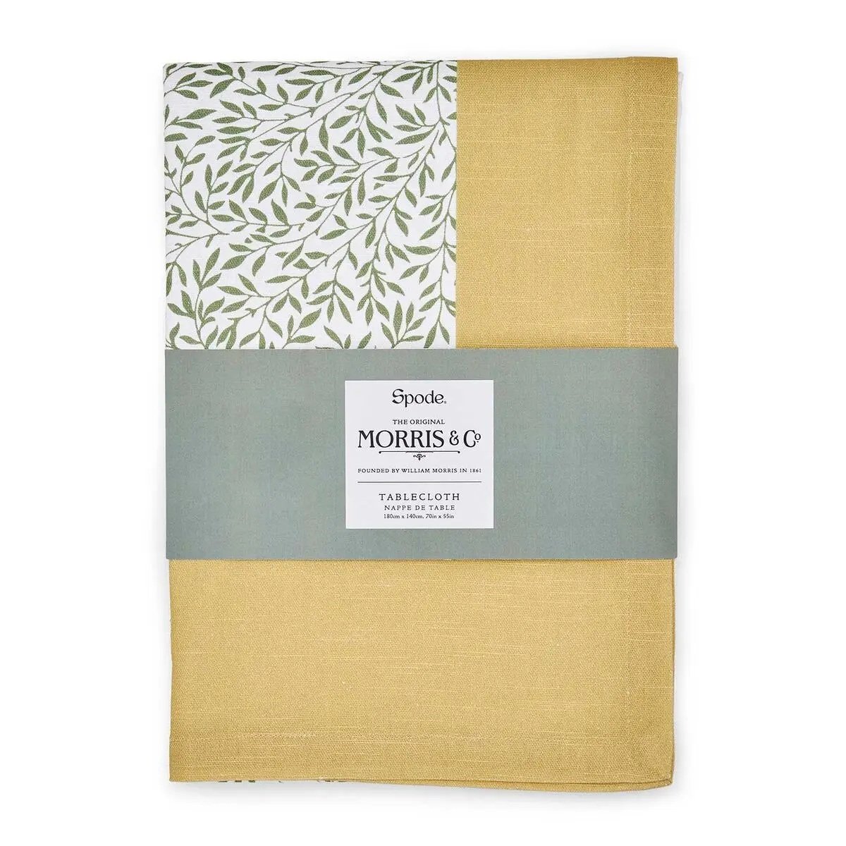 Morris & Co. Spode Tablecloth "Standen" Cotton (70" x 55") Rectangular Printed W/Border