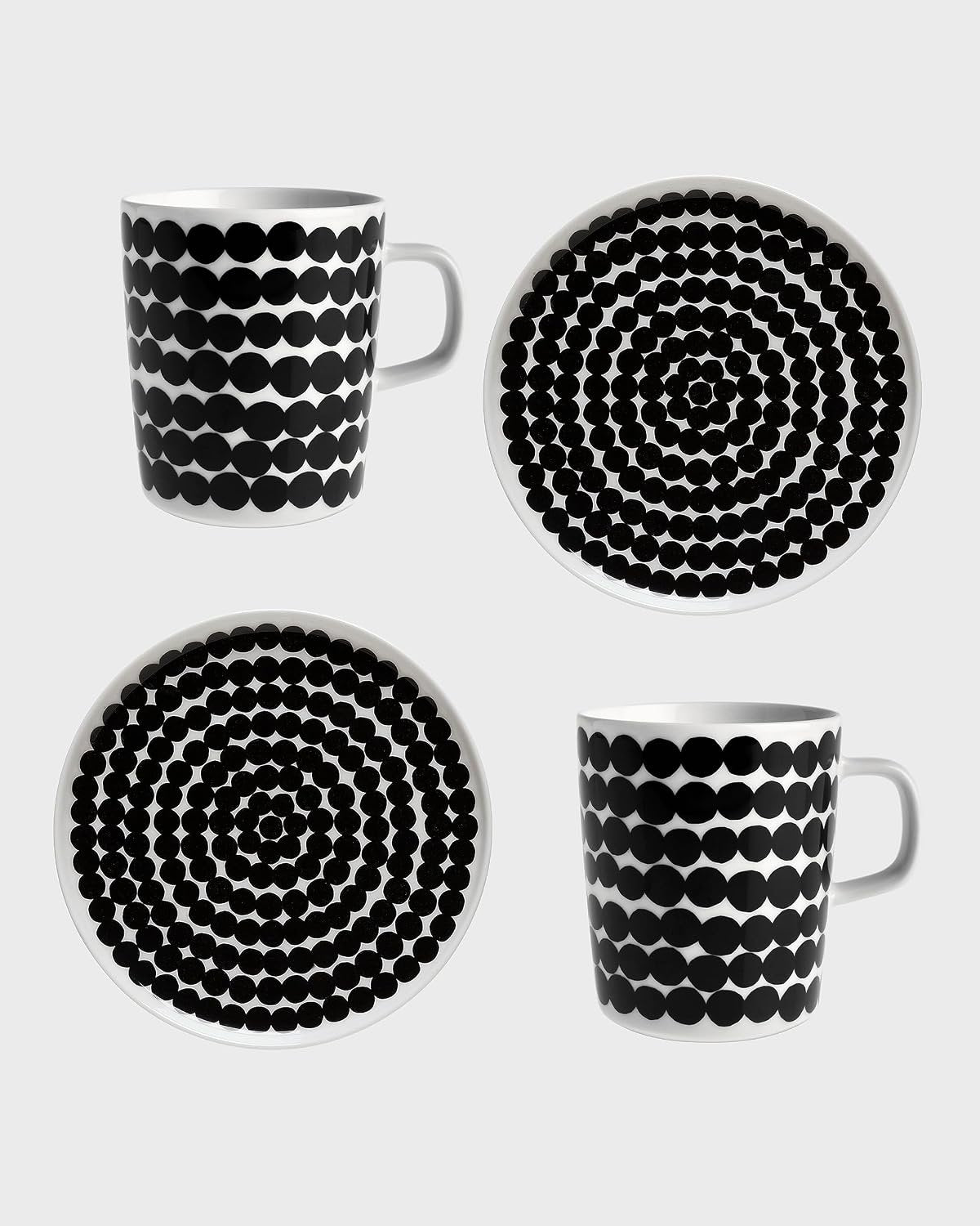 Oiva Räsymatto Kitchen Dish Set, Includes Plates & Mugs